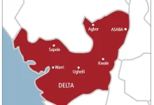 delta state nigeria map