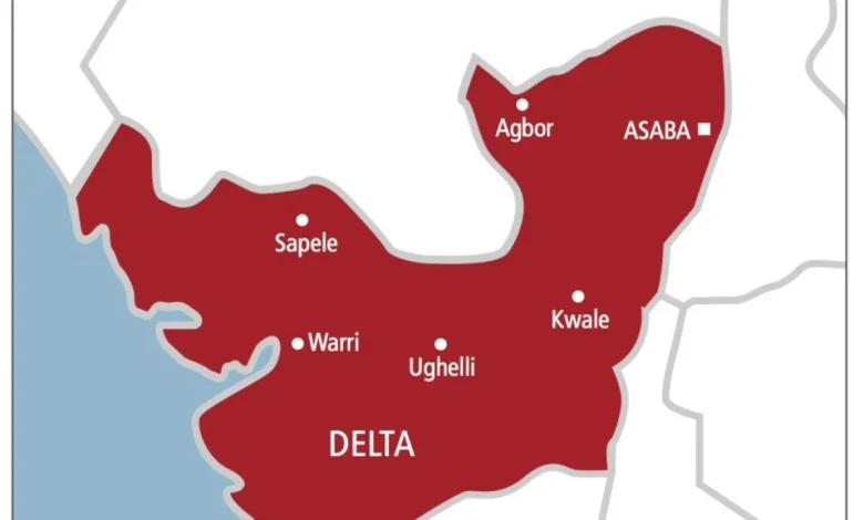 delta state nigeria map